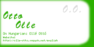 otto olle business card